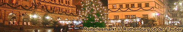 Rothenburger Reiterlesmarkt Weihnachtsmarkt-Reisen Rothenburg o. d. Tauber 2024 2025